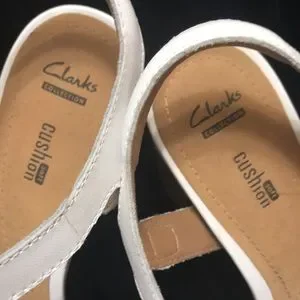 Clarks Shoes Clarks Womens Banoy Valtina Sandals White With